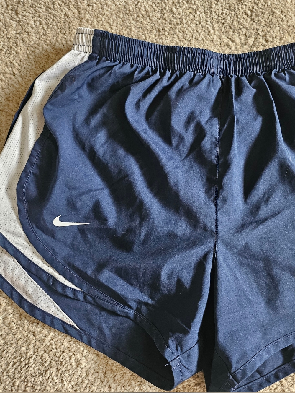 Nike Dri-Fit Navy and White Women’s Athletic Running Shorts
